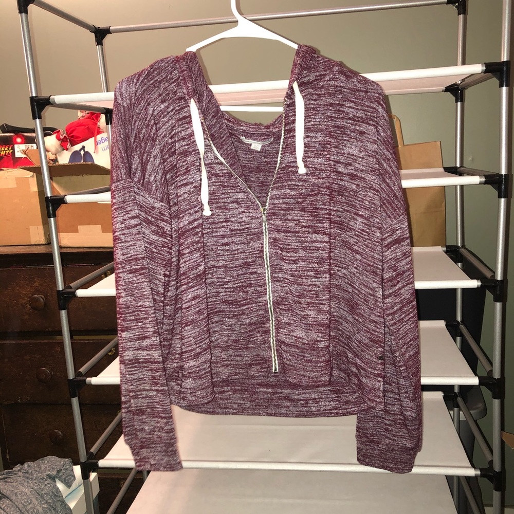 AE Cropped zip up hoodie